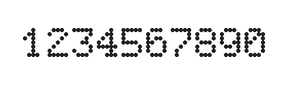 5×7数字点阵字体 ddN57AA1907