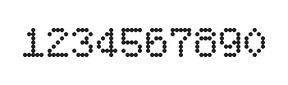 5×7数字点阵字体 ddN57AA1910
