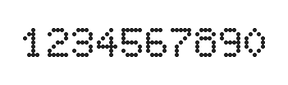 5×7数字点阵字体 ddN57AA1912