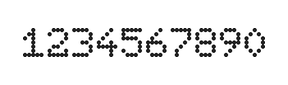 5×7数字点阵字体 ddN57AA1913