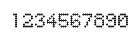 5×7数字点阵字体 ddN57AA1915