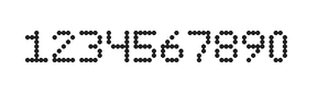 5×7数字点阵字体 ddN57AA1919