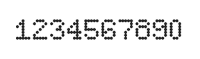 5×7数字点阵字体 ddN57AA1925