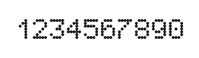 5×7数字点阵字体 ddN57AA1926