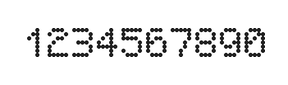 5×7数字点阵字体 ddN57AA1928