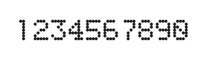 5×7数字点阵字体 ddN57AA1929