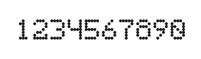 5×7数字点阵字体 ddN57AA1930