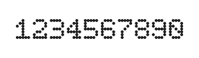 5×7数字点阵字体 ddN57AA1932