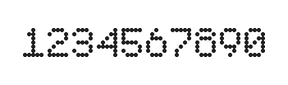 5×7数字点阵字体 ddN57AA1935