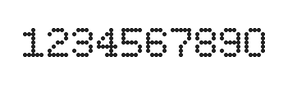 5×7数字点阵字体 ddN57AA1936