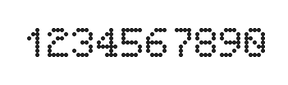 5×7数字点阵字体 ddN57AA1940