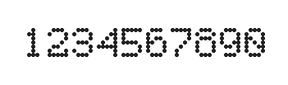 5×7数字点阵字体 ddN57AA1942