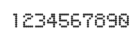 5×7数字点阵字体 ddN57AA1945