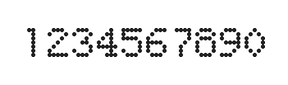 5×7数字点阵字体 ddN57AA1951
