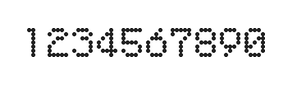 5×7数字点阵字体 ddN57AA1953