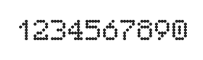 5×7数字点阵字体 ddN57AA1963