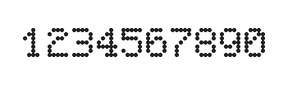 5×7数字点阵字体 ddN57AA1964