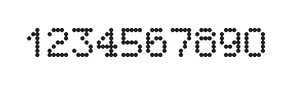 5×7数字点阵字体 ddN57AA1971