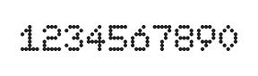 5×7数字点阵字体 ddN57AA1973