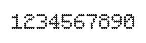 5×7数字点阵字体 ddN57AA1977