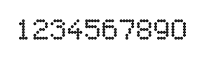 5×7数字点阵字体 ddN57AA1978