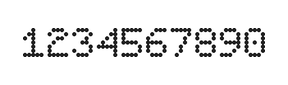 5×7数字点阵字体 ddN57AA1981