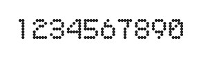 5×7数字点阵字体 ddN57AA1989