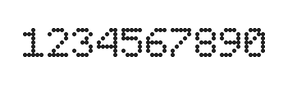5×7数字点阵字体 ddN57AA1996