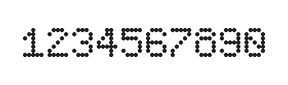5×7数字点阵字体 ddN57AA1997