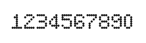 5×7数字点阵字体 ddN57AA1998