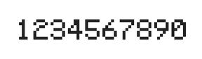 5×7数字点阵字体 ddN57AB0002