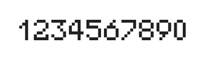 5×7数字点阵字体 ddN57AB0003