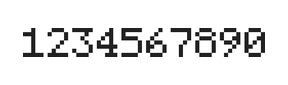 5×7数字点阵字体 ddN57AB0008