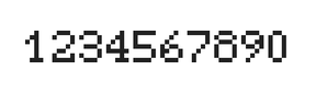 5×7数字点阵字体 ddN57AB0014