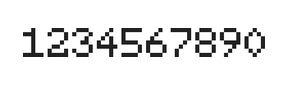 5×7数字点阵字体 ddN57AB0015