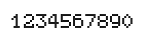 5×7数字点阵字体 ddN57AB0017