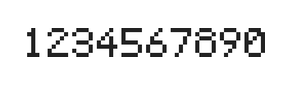 5×7数字点阵字体 ddN57AB0018