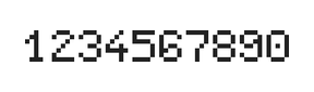 5×7数字点阵字体 ddN57AB0027