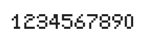 5×7数字点阵字体 ddN57AB0034