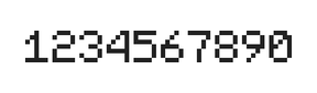 5×7数字点阵字体 ddN57AB0042