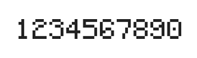 5×7数字点阵字体 ddN57AB0051