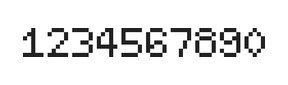 5×7数字点阵字体 ddN57AB0054