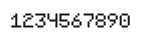 5×7数字点阵字体 ddN57AB0064