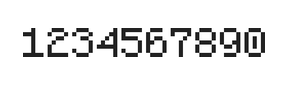 5×7数字点阵字体 ddN57AB0068