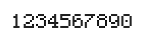 5×7数字点阵字体 ddN57AB0070