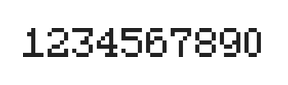 5×7数字点阵字体 ddN57AB0076
