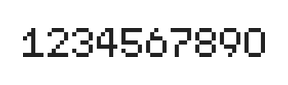 5×7数字点阵字体 ddN57AB0077