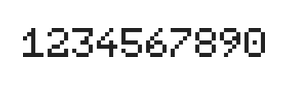 5×7数字点阵字体 ddN57AB0084