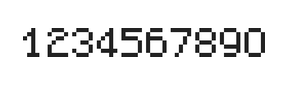 5×7数字点阵字体 ddN57AB0096