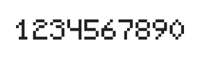 5×7数字点阵字体 ddN57AB0102
